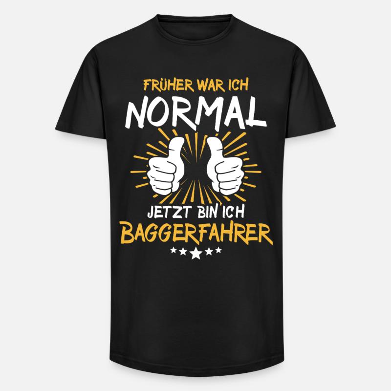 Baggerfahrer Spruch - Long Fit Männer T-Shirt - Schwarz