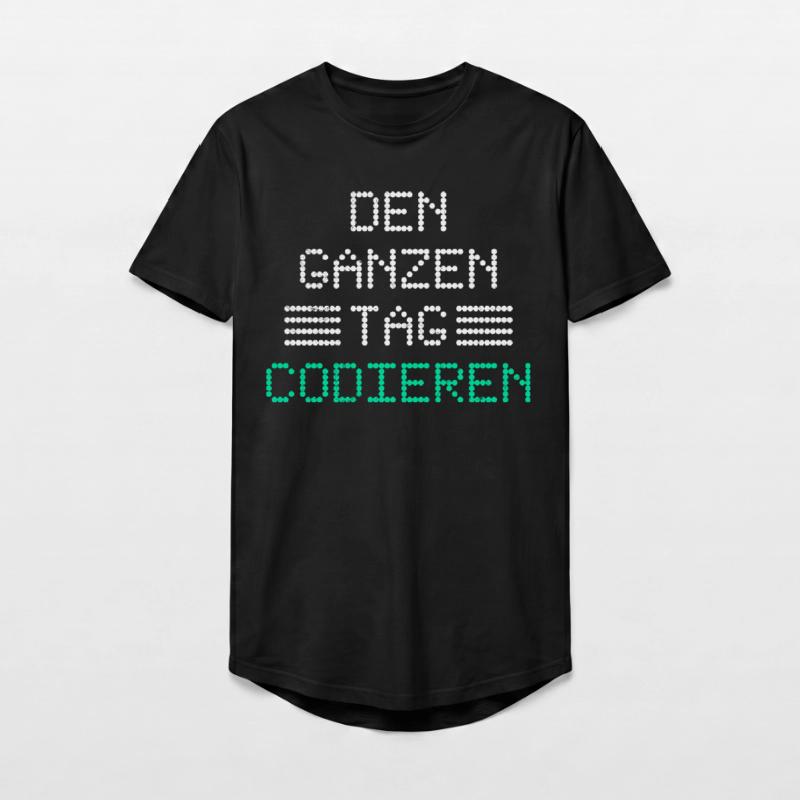 Nerd Computer CODING ALL DAY FUNNY Long Fit Men's T-Shirt