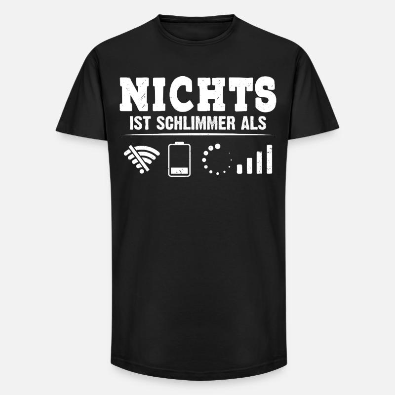 Coder NICHTS IST SCHLIMMER ALS LUSTIG - Long Fit Männer T-Shirt - Schwarz