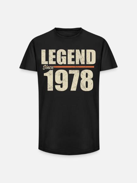 Birthday 1978 | Legend since 1978 - Long Fit Men's T-Shirt - black