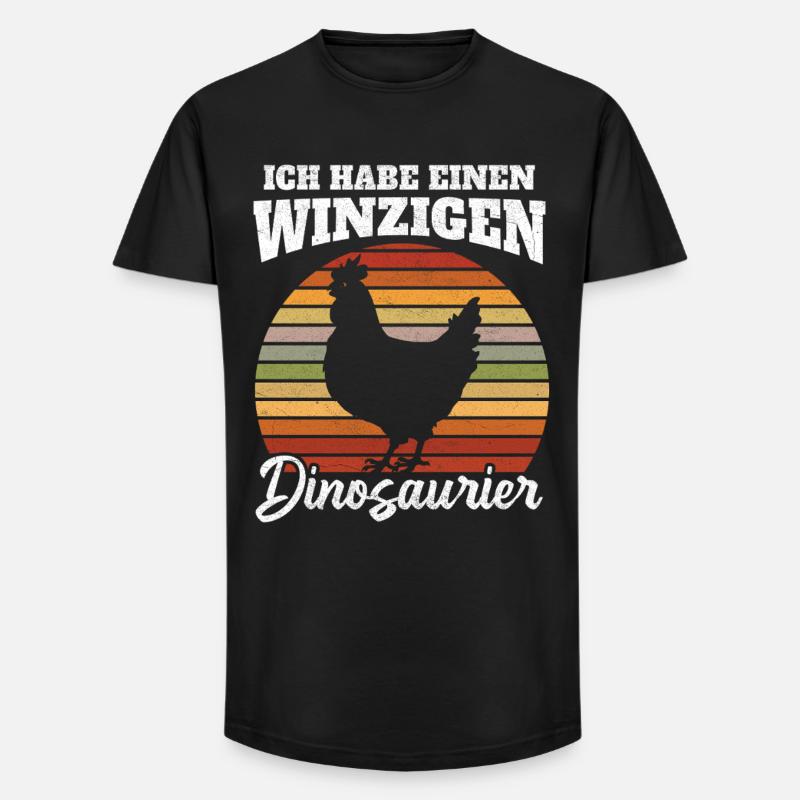 Winziger Dinosaurier Spruch - Long Fit Männer T-Shirt - Schwarz