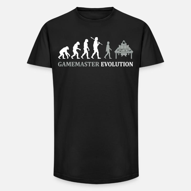 Gamemaster Evolution – Tabletop RPG Design - Long Fit Männer T-Shirt - Schwarz