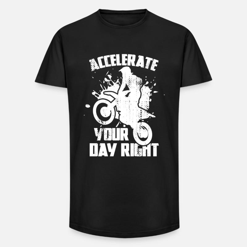Accelerate Your Day Right - Long Fit Männer T-Shirt - Schwarz