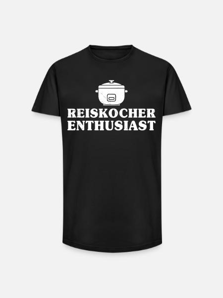 Cooking Rice Cooker ENTHUSIAST Fun - Long Fit Men's T-Shirt - black