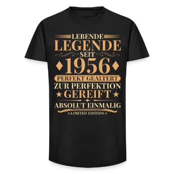 70 Years Perfectly Aged 1956 Vintage - Long Fit Men's T-Shirt - black - Front - AI Model Male 185 light (185cm)