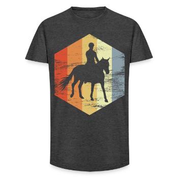 Look rétro de la conduite - T-shirt coupe longue homme - charbon - Devant - AI Model Male 185 light (185cm)