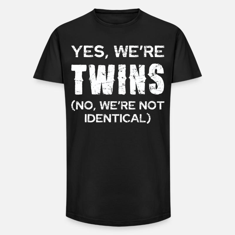 Zwillingswitz: Nicht identisch - Long Fit Männer T-Shirt - Schwarz