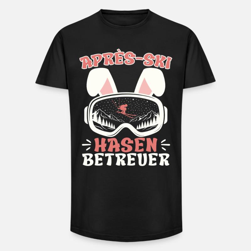 Après-ski RABBIT SUPERVISOR Fun - Long Fit Men's T-Shirt - black
