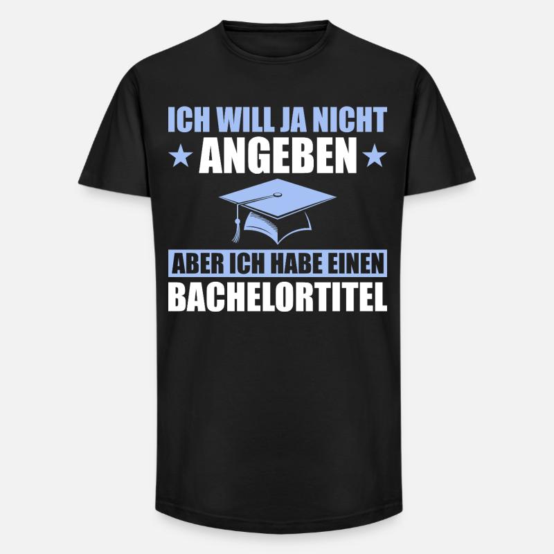 Bachelortitel Studium Abschluss Bachelorprüfung - Long Fit Männer T-Shirt - Schwarz