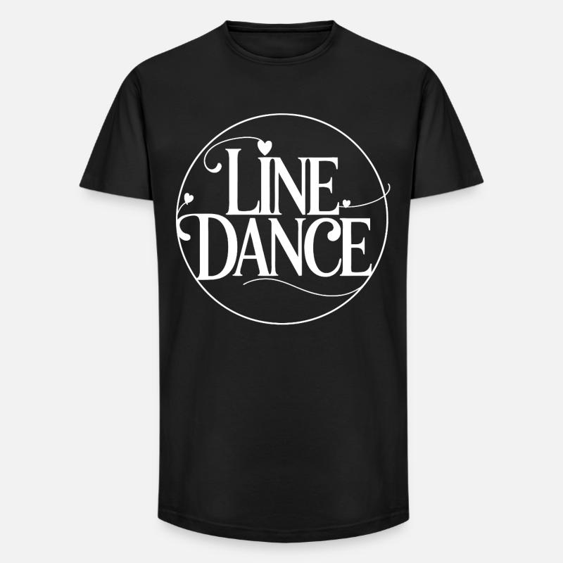 Line Dance Kreis Logo - Long Fit Männer T-Shirt - Schwarz