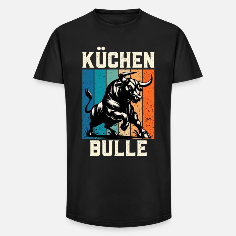 Küchenchef KÜCHENBULLE Köche Lustiges - Long Fit Männer T-Shirt - Schwarz