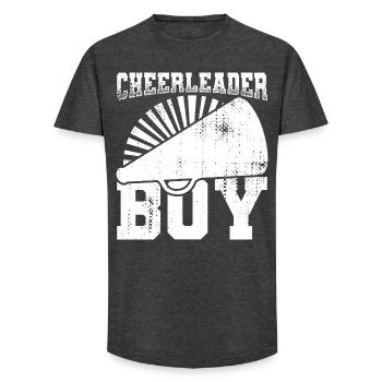 Garçon pom-pom girl - T-shirt coupe longue homme - charbon - Devant - AI Model Male 185 light (185cm)
