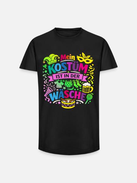 Shrovetide - Carnival - Costume Replacement - Saying - Long Fit Men's T-Shirt - black