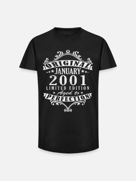 25e anniversaire Original janvier 2001 - T-shirt coupe longue homme - noir