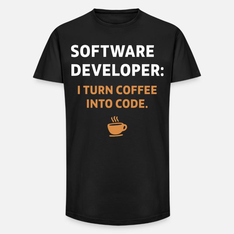 Software Developer - Coffee Edition - Long Fit Men's T-Shirt - black
