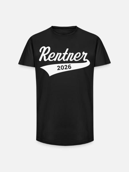 Retirees 2026 (Pension/Retirement/White) - Long Fit Men's T-Shirt - black