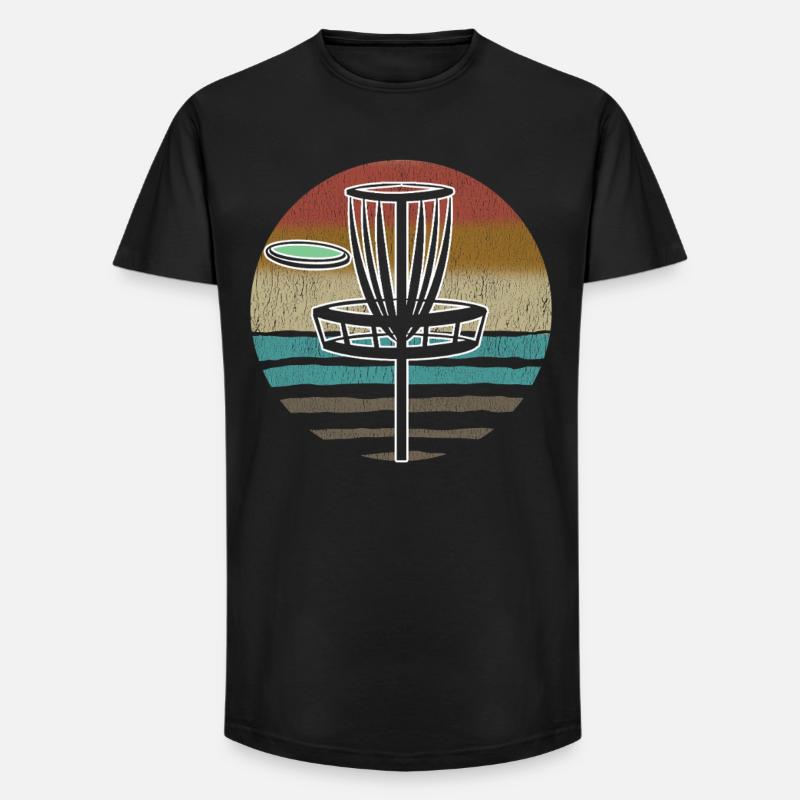 Disc Golf Sunset - Long Fit Männer T-Shirt - Schwarz