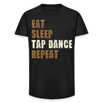 Eat Sleep Tap Dance Repeat - Long Fit Männer T-Shirt - Schwarz - Vorne - AI Model Male 185 light (185cm)