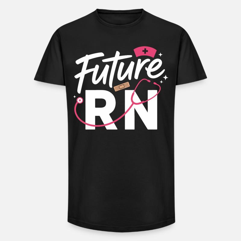 Future RN Stethoskop & Klinik - Long Fit Männer T-Shirt - Schwarz
