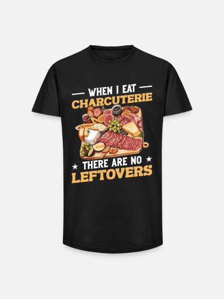 Käseplattenfleisch mit Umschlag-Lebensmitteln - Long Fit Männer T-Shirt - Schwarz