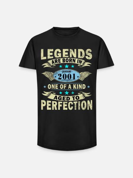 25e anniversaire Original janvier 2001 - T-shirt coupe longue homme - noir