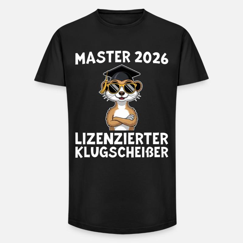 Abschlussprüfung 2026 Mastertitel Geschenkidee - Long Fit Männer T-Shirt - Schwarz