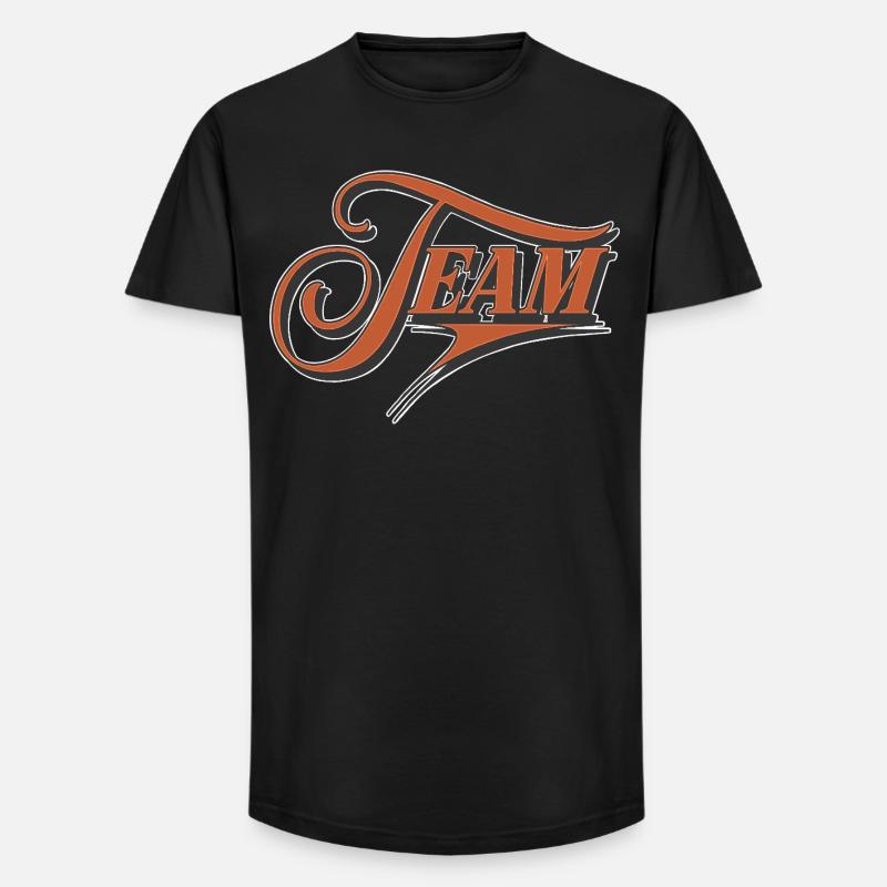 Team - Long Fit Männer T-Shirt - Schwarz