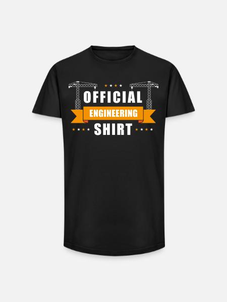 Official Engineer Shirt - Long Fit Men's T-Shirt - black