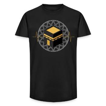 Kaaba Islam Spiritualité Pèlerinage Mecque Cadeau - Long Fit Men's T-Shirt - black - Front - AI Model Male 185 light (185cm)