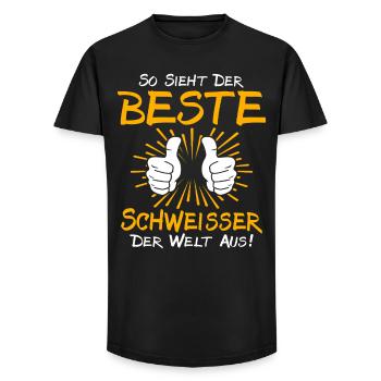 Schweisser Geschenkidee - Long Fit Männer T-Shirt - Schwarz - Vorne - AI Model Male 185 light (185cm)