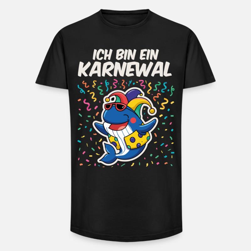 Ich bin ein Karneval - Long Fit Männer T-Shirt - Schwarz