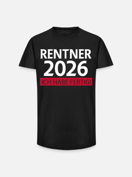 Pensioner 2026 Retirement Funny - Long Fit Men's T-Shirt - black
