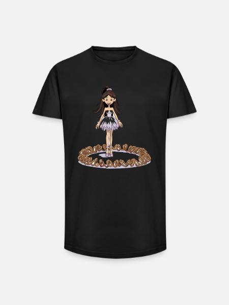 Tanzfee auf Brezelring - Long Fit Männer T-Shirt - Schwarz