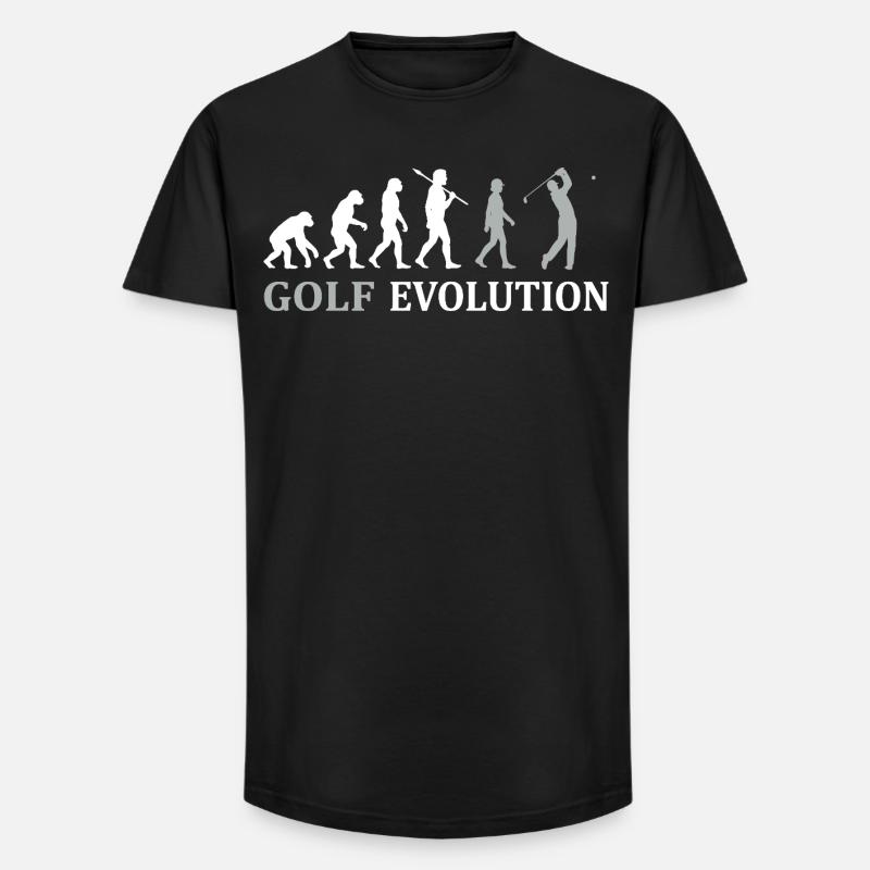 Golf Evolution – Das perfekte Golfer Geschenk - Long Fit Männer T-Shirt - Schwarz