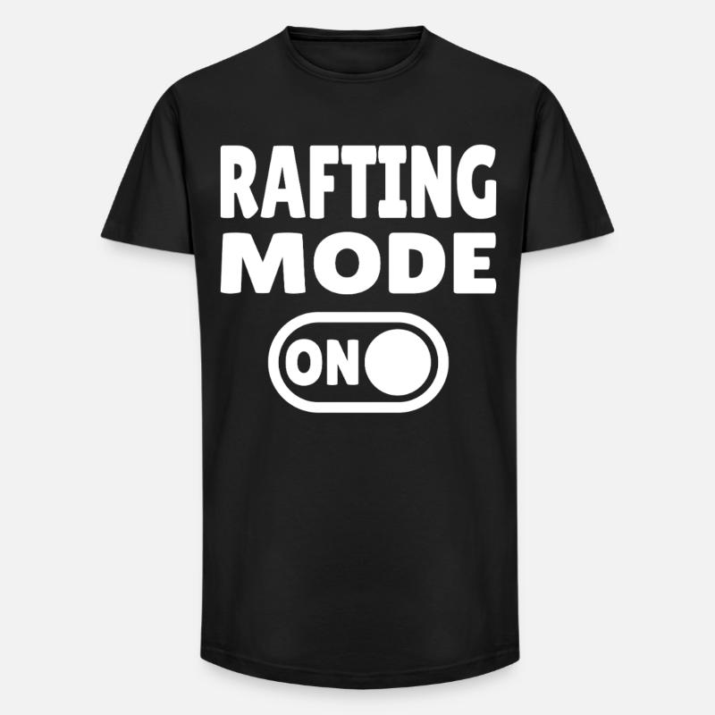 Rafting Mode ON – Wildwasser im Schlauchboot - Long Fit Männer T-Shirt - Schwarz