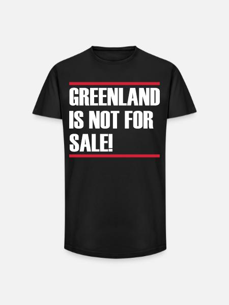 Greenland Is Not For Sale - Long Fit Men's T-Shirt - black