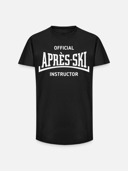 Official Après-Ski Instructor (Concave / White) - Long Fit Men's T-Shirt - black