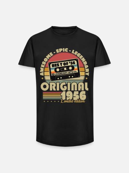 Original 1956 Vintage Vintage Fødselsdag Retro - Long fit herre T-shirt - sort
