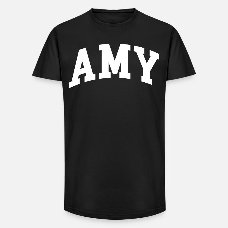 Amy - Long Fit Männer T-Shirt - Schwarz