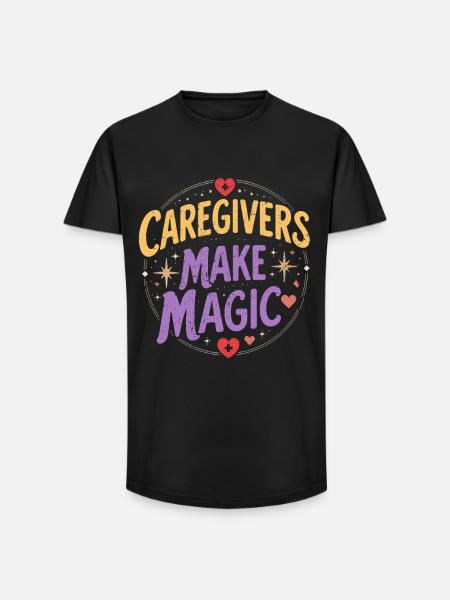 Pflegerin Pfleger Altenpflege Caregivers Magic - Long Fit Men's T-Shirt - black