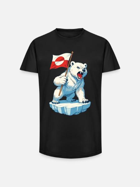 Grønlands flag Grønland er ikke til salg - Long fit herre T-shirt - sort