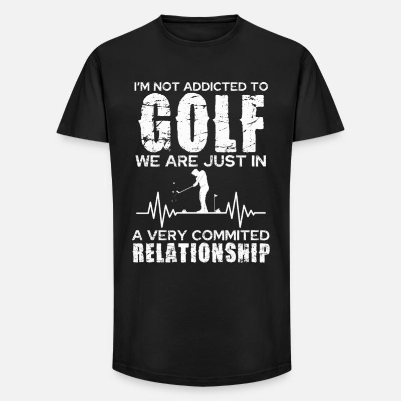 Relation golfeuse : passion engagée - T-shirt coupe longue homme - noir