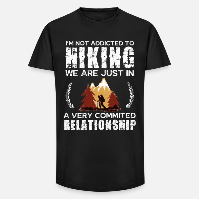 Hiking Commitment Tee Design - Long Fit Men's T-Shirt - black