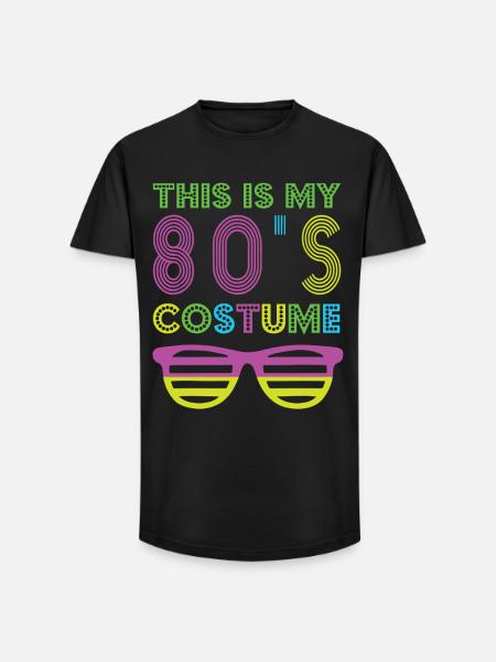 Style 80s Retro Party Outfit 80s - Long Fit Men's T-Shirt - black