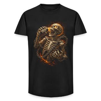 Energy Drink Koffein Taurin - Long Fit Männer T-Shirt - Schwarz - Vorne - AI Model Male 185 light (185cm)