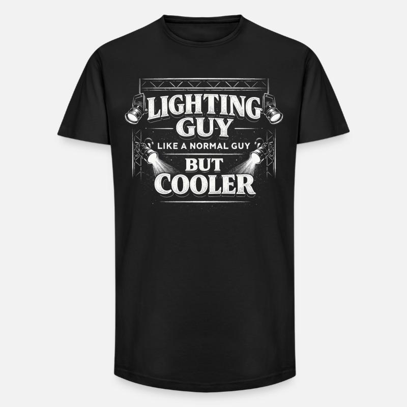 Lichttechniker Beleuchtungstechniker Lighting Guy - Long Fit Männer T-Shirt - Schwarz