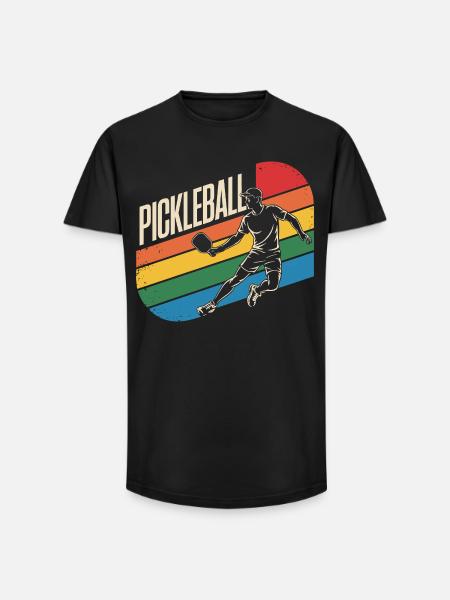 Pickleball - T-shirt coupe longue homme - noir