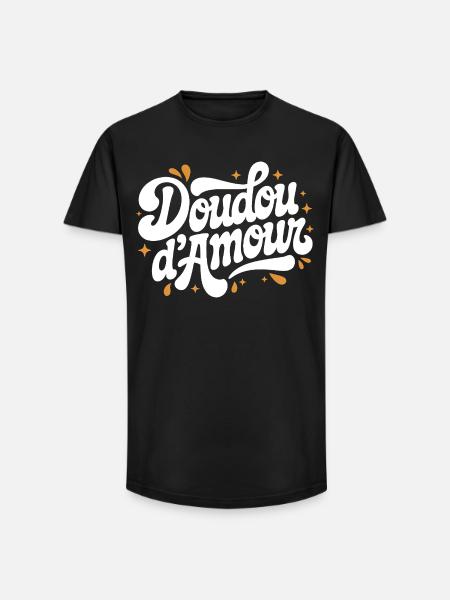 Doudou d’Amour - T-shirt coupe longue homme - noir