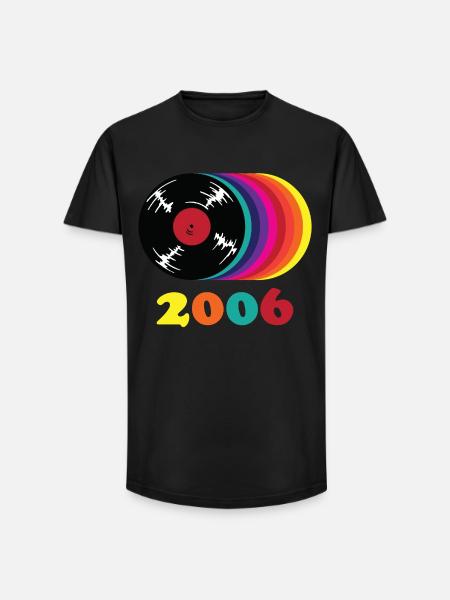 Millésime 2006 - T-shirt coupe longue homme - noir