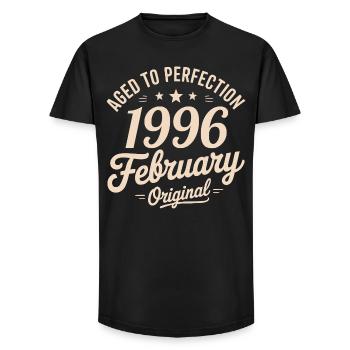Février 1996 - February 1996 - Long Fit Men's T-Shirt - black - Front - AI Model Male 185 light (185cm)